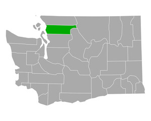 Karte von Skagit in Washington