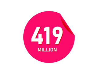 419 million texts on the white background