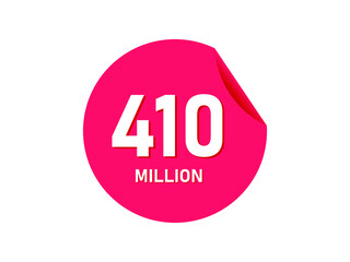 410 million texts on the white background