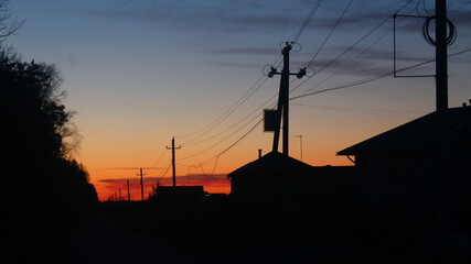 Sunset in the Morozova Town