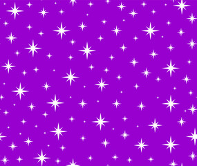 Fototapeta na wymiar Abstract decorative vector seamless pattern with cute handwritten constellations and stars, violet colors