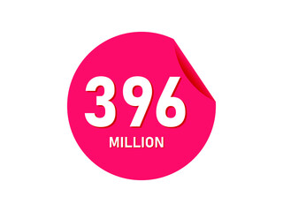 396 million texts on the white background