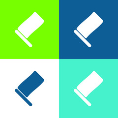 Black Flag Flat four color minimal icon set