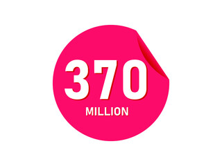 370 million texts on the white background