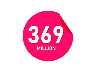 369 million texts on the white background