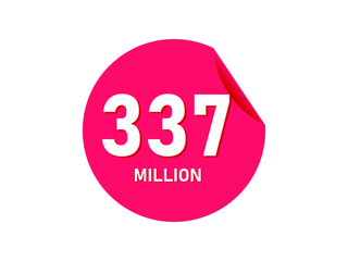 337 million texts on the white background