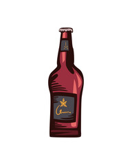 bottle of beer isolated