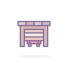 Garage icon in filled outline style.