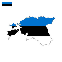 Estonia map vector graphics