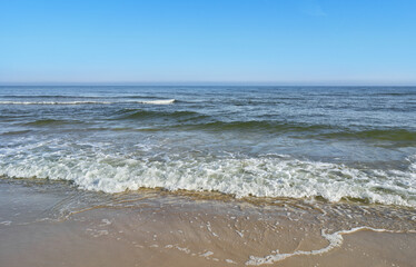 Fototapeta na wymiar Baltic Sea - water waves. 