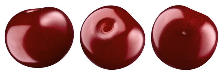 Cherry isolated on white background, collection