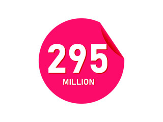 295 million texts on the white background