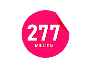 277 million texts on the white background