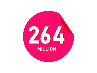 264 million texts on the white background
