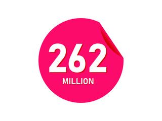 262 million texts on the white background