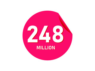 248 million texts on the white background