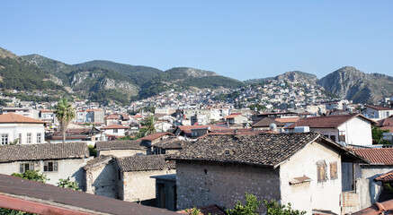 Fototapeta na wymiar Antakya city Panoramic landscape from the roof