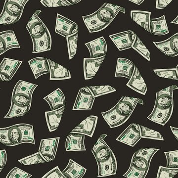 Money vintage seamless pattern
