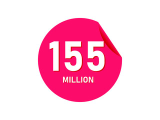 1 million texts on the white background