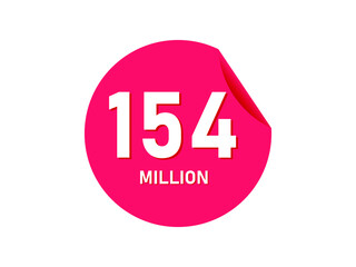 154 million texts on the white background