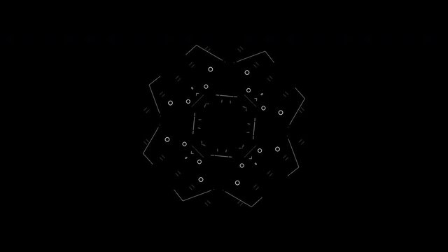 SciFi HighTech abstract HUD patterns - 4K 25fps Loop