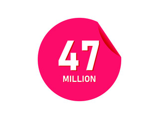 Fototapeta premium 47 million texts on the white background