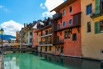 Fototapeta na wymiar Scenic view at the streets of Annecy, France