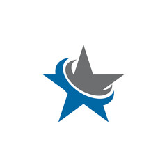 Star icon logo design template