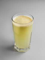 Fresh apple juice in a glass