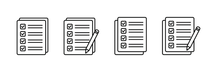 Checklist icon, to do list, note flat icon, vector icon.