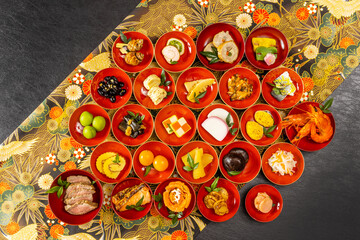 おせち料理　Japanese food  New Year dishes (OSECHI)