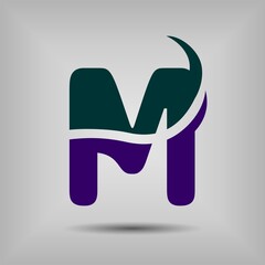 Letter font icon and logo template. New design and elegant typographic concept. Multy Colour. File EPS.