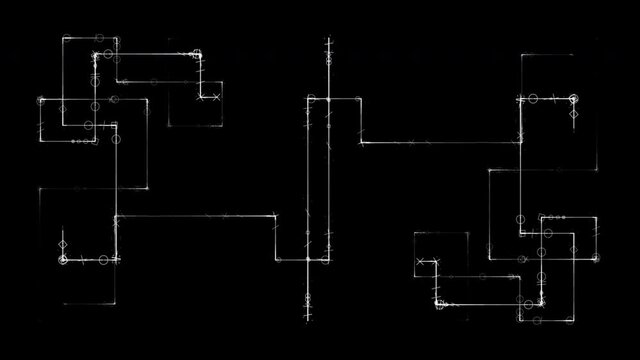 Loopable hi-tech growing circuit lines - 4K (50fps)