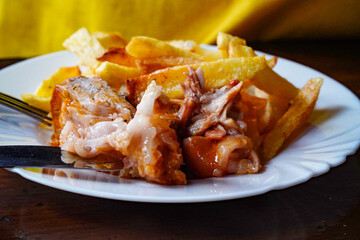 meat dish, baked knuckle, meat, food, cuisine