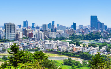 仙台　仙台城跡から眺望