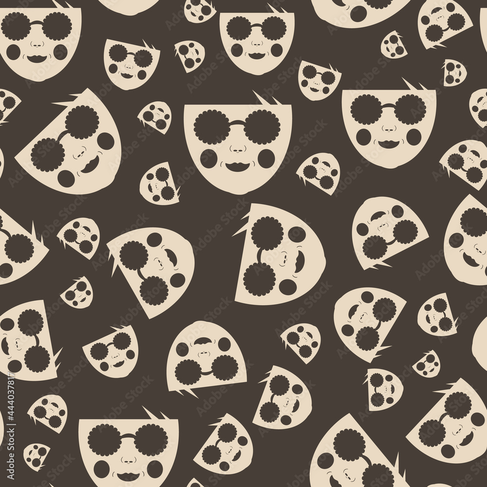 Poster masks vector seamless repeat pattern print background