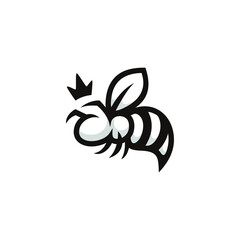 the logo or symbol of the queen bee with the crown on top.