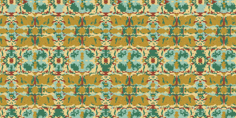 Vintage geometric seamless pattern. The texture of an antique carpet. Vector illustration