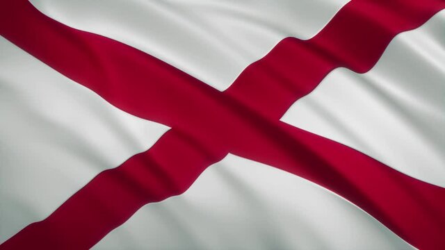 Alabama - Waving Flag Video Background