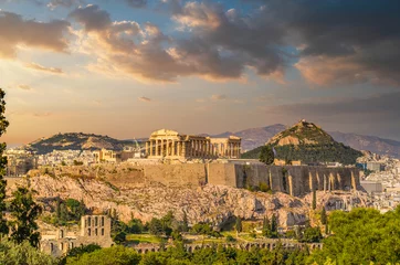 Poster Iconic view of the Acropolis of Athens, Greece © panosk18