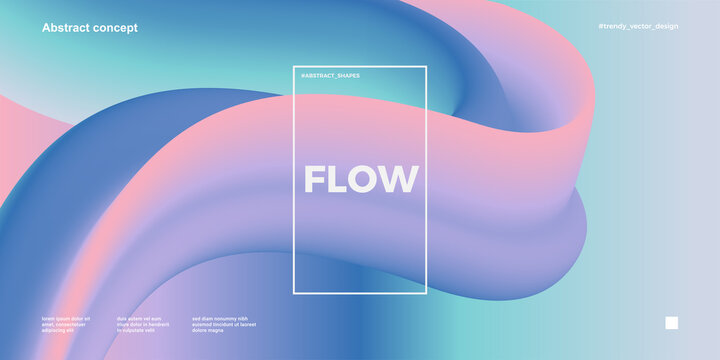 Trendy design template with fluid and liquid shapes. Abstract gradient backgrounds with pastel colours. Applicable for covers, websites, flyers, presentations, banners. Vector illustration. Eps10