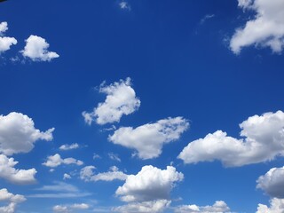 Blue sky with cloud background.