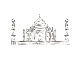 Fototapeta premium taj mahal temple of india