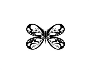 Butterfly silhouette vector illustration	
