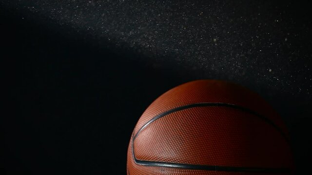 footage of basketball dark background 