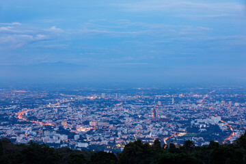 Beautiful Chiang Mai Cityscape At Night