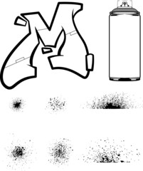 Graffiti Spray Paint kit. Graffiti M