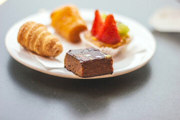 Pastries, custard and chocolate desserts