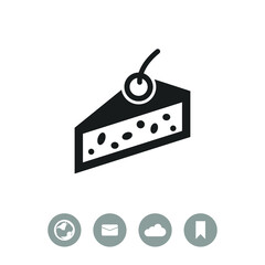 Cake vector icon.
