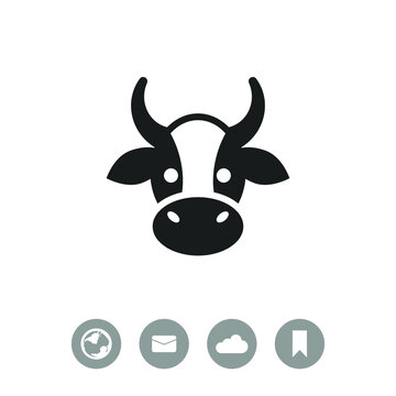 Cow vector icon.